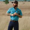 imageARIAT Mens Rebar Made Tough Durastretch Work ShirtBachelor Button Plaid