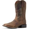 imageAriat Mens Sport Wide Square Toe Cowboy BootDistressed Brown