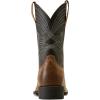 imageAriat Mens Sport Wide Square Toe Cowboy BootMatte BlackBarley Brown