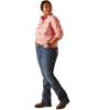 imageAriat Womens Rebar Made Tough Durastretch Work ShirtMauveglow Plaid