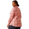 imageAriat Womens Rebar Made Tough Durastretch Work ShirtMauveglow Plaid