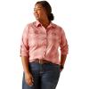 imageAriat Womens Rebar Made Tough Durastretch Work ShirtMauveglow Plaid
