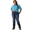 imageAriat Womens Rebar Made Tough Durastretch Work ShirtProminent Blue Plaid