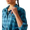 imageAriat Womens Rebar Made Tough Durastretch Work ShirtProminent Blue Plaid