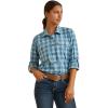 imageAriat Womens Rebar Made Tough Durastretch Work ShirtClear Sky Plaid