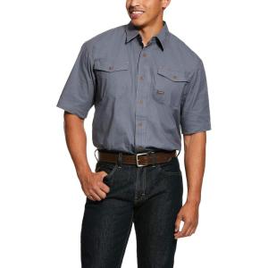 imageARIAT Mens Rebar Made Tough Durastretch Work ShirtSteel