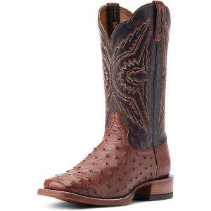 imageAriat Mens Broncy Cowboy BootCinnamon Full Quill Ostrich