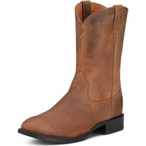 imageAriat Mens Heritage Roper Western BootDistressed Brown