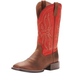 imageAriat Mens Sport Rustler Western BootDistressed Brown