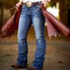 imageAriat REAL Low Rise Boot Cut Jeans  Womens DenimBlue