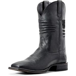 imageAriat Mens Circuit Patriot Square Toe Western BootBlack