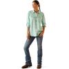 imageAriat Mens Rebar Made Tough Venttek Durastretch Work ShirtPool Blue Heather