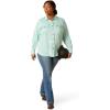 imageAriat Mens Rebar Made Tough Venttek Durastretch Work ShirtPool Blue Heather