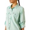 imageAriat Mens Rebar Made Tough Venttek Durastretch Work ShirtPool Blue Heather
