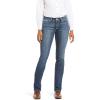 imageARIAT Womens Real Mid Rise Arrow Fit Gianna Stackable Straight Leg JeanStryker