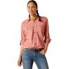 imageAriat Mens Rebar Made Tough Venttek Durastretch Work ShirtJester Red Heather
