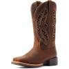 imageAriat Womens Hybrid Rancher Venttek 360 Western BootDistressed Tan