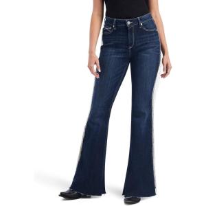 imageAriat Female REAL High Rise Fringe Flare Jean Midnight 25