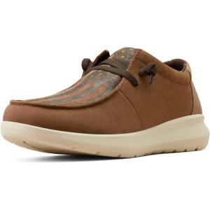 imageAriat Mens HiloAmerican Flag PrintBrown Bomber Suede