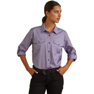 imageAriat Mens Rebar Made Tough Venttek Durastretch Work ShirtCorsican Blue Heather