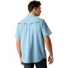 imageARIAT Mens Venttek Western Fitted ShirtBlue Dawn