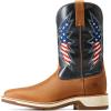 imageAriat Mens Ridgeback VentTEK Western BootGeorgia ClayBlue Bay