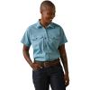 imageARIAT Womens Rebar Made Tough Venttek Durastretch Work ShirtLarkspur Heather