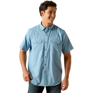 imageARIAT Mens Venttek Western Fitted ShirtBlue Dawn