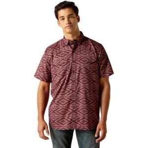 imageARIAT Mens Venttek Western Fitted ShirtDark Redwood
