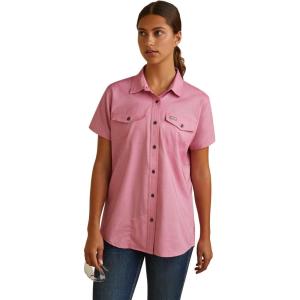 imageARIAT Womens Rebar Made Tough Venttek Durastretch Work ShirtCherry Jubilee