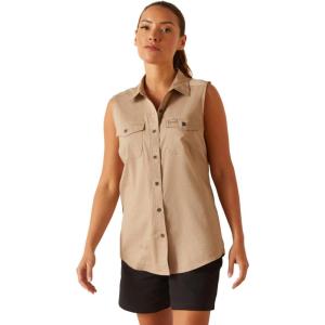 imageAriat Womens Rebar Made Tough VentTEK DuraStretch TankSepia Heather