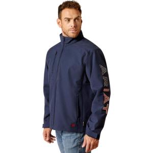 imageARIAT Mens Thunderbird Team Softshell JacketNavyUsa