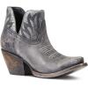 imageAriat Womens Hazel Western BootNaturally Distressed BlackSilver Metallic