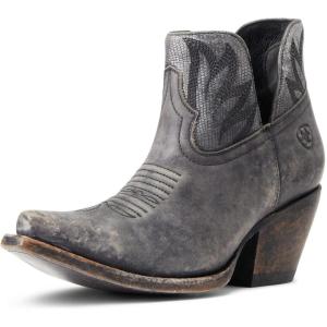 imageAriat Womens Hazel Western BootNaturally Distressed BlackSilver Metallic