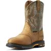 imageAriat Mens WorkHog Waterproof Work BootAged BarkArmy Green