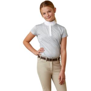 imageAriat Unisex Kids Aptos Show ShirtPearl Grey Dot