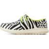imageARIAT Womens Hilo Stretch Embossed Flats Casual  BlackBlack White Animal Print