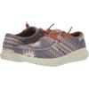 imageARIAT Womens Hilo Stretch Embossed Flats Casual  BlackBlue Boquillas Print