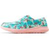 imageARIAT Womens Hilo Stretch Embossed Flats Casual  BlackFlamingo Print