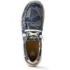 imageARIAT Womens Hilo Stretch Embossed Flats Casual  BlackMixed Deepest Denim