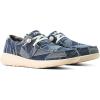 imageARIAT Womens Hilo Stretch Embossed Flats Casual  BlackMixed Deepest Denim