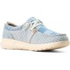 imageARIAT Womens Hilo Stretch Embossed Flats Casual  BlackMixed Light Checkered Denim