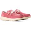 imageARIAT Womens Hilo Stretch Embossed Flats Casual  BlackPink Corduroy