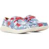 imageARIAT Womens Hilo Stretch Embossed Flats Casual  BlackRed White and Blue Pareau Prin