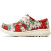 imageARIAT Womens Hilo Stretch Embossed Flats Casual  BlackRose Logo Print