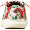 imageARIAT Womens Hilo Stretch Embossed Flats Casual  BlackRose Logo Print
