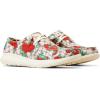 imageARIAT Womens Hilo Stretch Embossed Flats Casual  BlackRose Logo Print