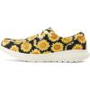 imageARIAT Womens Hilo Stretch Embossed Flats Casual  BlackSunflower Skies