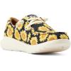 imageARIAT Womens Hilo Stretch Embossed Flats Casual  BlackSunflower Skies