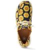 imageARIAT Womens Hilo Stretch Embossed Flats Casual  BlackSunflower Skies